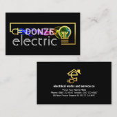 Gold Electric Wire Circuit Powers Up Visitenkarte (Vorne/Hinten)