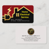 Gold Electric Wiring Home Circuit Frame Visitenkarte (Vorne/Hinten)