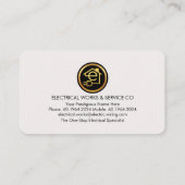 Gold Electric Wiring Home Circuit Frame Visitenkarte (Rückseite)