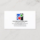 Gold Electrical Circuit Blue Lightning Visitenkarte (Rückseite)