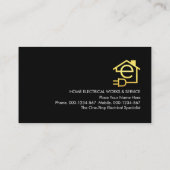 Gold Electrical Power Plug Supply Visitenkarte (Rückseite)