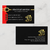 Gold Electrical Power Plug Supply Visitenkarte (Vorne/Hinten)