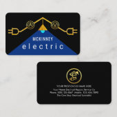 Gold Electrical Rooftop Wiring Frame Visitenkarte (Vorne/Hinten)