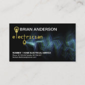 Gold Electrician Signage Blue Electrical Charge Visitenkarte (Vorderseite)