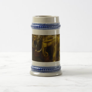 Gold Elefanten Grau / Blau 22 oz Stein Bierglas
