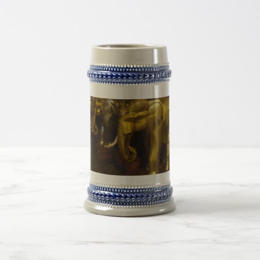 Gold Elefanten Grau / Blau 22 oz Stein Bierglas (Mittel)