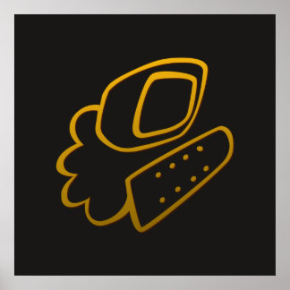 Gold Elegance 06 Print Poster