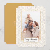 Gold Elegance Frohe Weihnachten Moderne Foto-Karte (Vorne/Hinten)