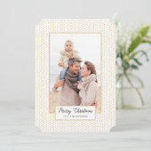 Gold Elegance Frohe Weihnachten Moderne Foto-Karte (Stehend Vorderseite)