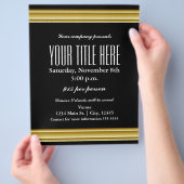 Gold Elegance Glamour Event Flyer Poster (Hand)