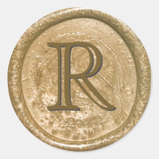 Gold Elegance Runder Aufkleber (Vorderseite)