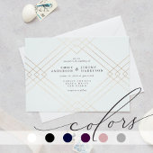 Gold Elegance White Diamond Gatsby Wedding Einladung