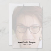 Gold Elegant 60. Geburtstagsparty Foto Einladung (Rückseite)