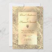 Gold Elegant Chic Wedding Invitation Einladung (Vorderseite)