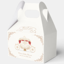Gold Elegant Fairy Carriage Baby Shower Thank You
