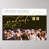 GOLD ELEGANT GRADUATE Foto CLASS VON 2023 Foliendrucke (Vorderseite)