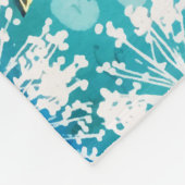 Gold Elegant Happy Songbird wünscht Wasserfarbe Fleecedecke (Ecke)