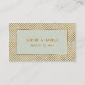 Gold Elegant Hörskript, Sage Gift Registry Begleitkarte (Rückseite)