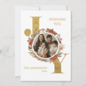 Gold Elegant Joy Foto Weihnachten (Vorderseite)