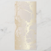 Gold Elegant Luxury Marble Abstract Wedding Menu Menükarte (Rückseite)