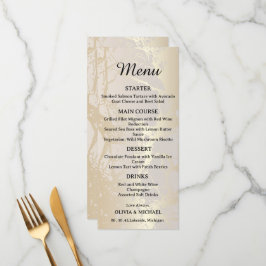  Gold Elegant Luxury Marble Abstract Wedding Menu  Menükarte