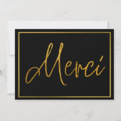 Gold Elegant Merci Custom Danke Cards Einladung (Vorderseite)