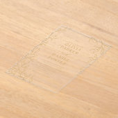 Gold Elegant Minimalist Botanical Wedding Acryleinladungen (Ablage )