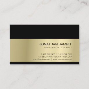 Gold Elegant Modern Professionell Kreativ Visitenkarte