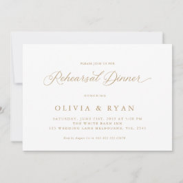 Gold Elegant Moderne Skriptkalligraphie Einladung