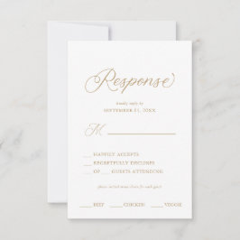 Gold Elegant Moderne Skriptkalligraphie Einladung