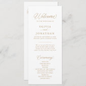 Gold Elegant Moderne Skriptkalligraphie Programm (Vorne/Hinten)