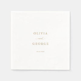 Gold Elegant Moderne Skriptkalligraphie Serviette