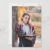 Gold Elegant PhD Grad Foto Ankündigung (Rückseite)