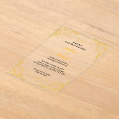 Gold Elegant zusammen mit ihren Familien Hochzeite Acryleinladungen (Ablage )