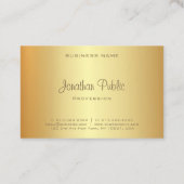 Gold Elegante Calligraphy Monogram Moderne Vorlage Visitenkarte (Rückseite)