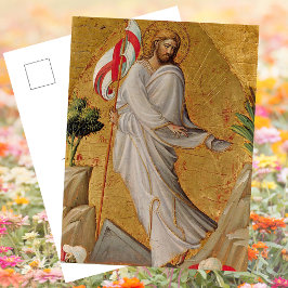 Gold Elegante Christliche Auferstehung Jesus Oster Feiertagspostkarte