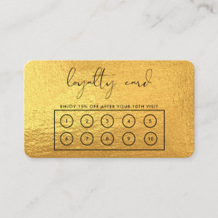 Gold Elegante Custom Loyalty Card Visitenkarte