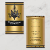 Gold Elegante Designer Business Card Visitenkarte (Vorne/Hinten)