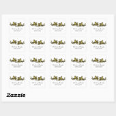Gold Elegante Dragons Hochzeitsticker Quadratischer Aufkleber (Blatt)