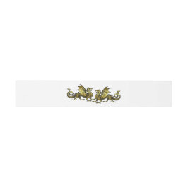 Gold Elegante Dragons Wedding Belly Bands Einladungsbanderole