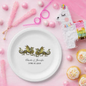 Gold Elegante Dragons Wedding Paper Teller (Party)