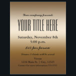 Gold Elegante Glamour Event Flyer Poster<br><div class="desc">Gold Elegante Glamour Event Flyer Poster</div>