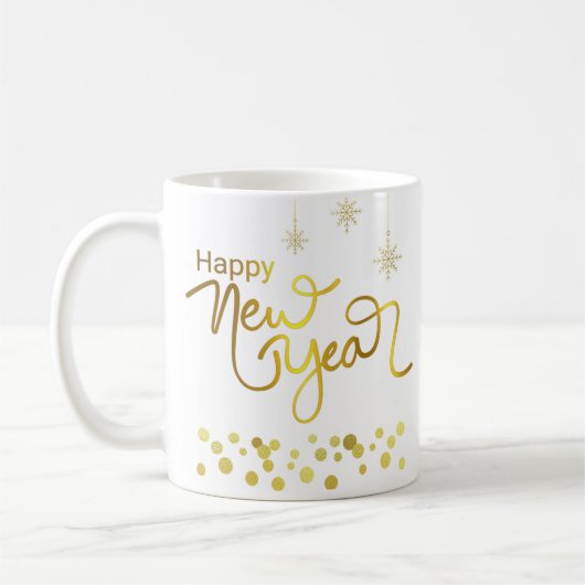 Gold Elegante glückliche New Year Tasse (Links)