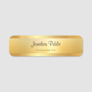 Gold Elegante Handschrift Name Vorlage Moderne Namensschild