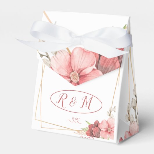 Gold Elegante Hochzeit Geschenkschachtel (Vorderseite)