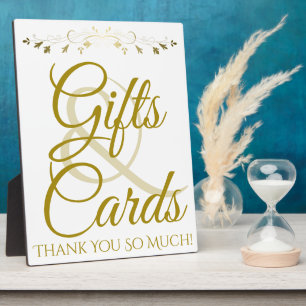 Gold Elegante Hochzeitsgeschenke & Karten Plaque-Z Fotoplatte