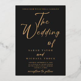 Gold Elegante Kalligraphie | Einladung von Black M