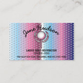 Gold Elegante Ladys Golf Design Visitenkarte (Rückseite)