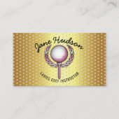 Gold Elegante Ladys Golf Design Visitenkarte (Vorderseite)