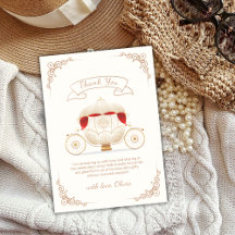 Gold Elegante Märchen-Kutsche Baby Shower 